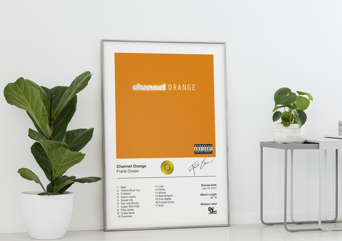 Frank Ocean Poster - Channel Orange Album Cover Poster Print