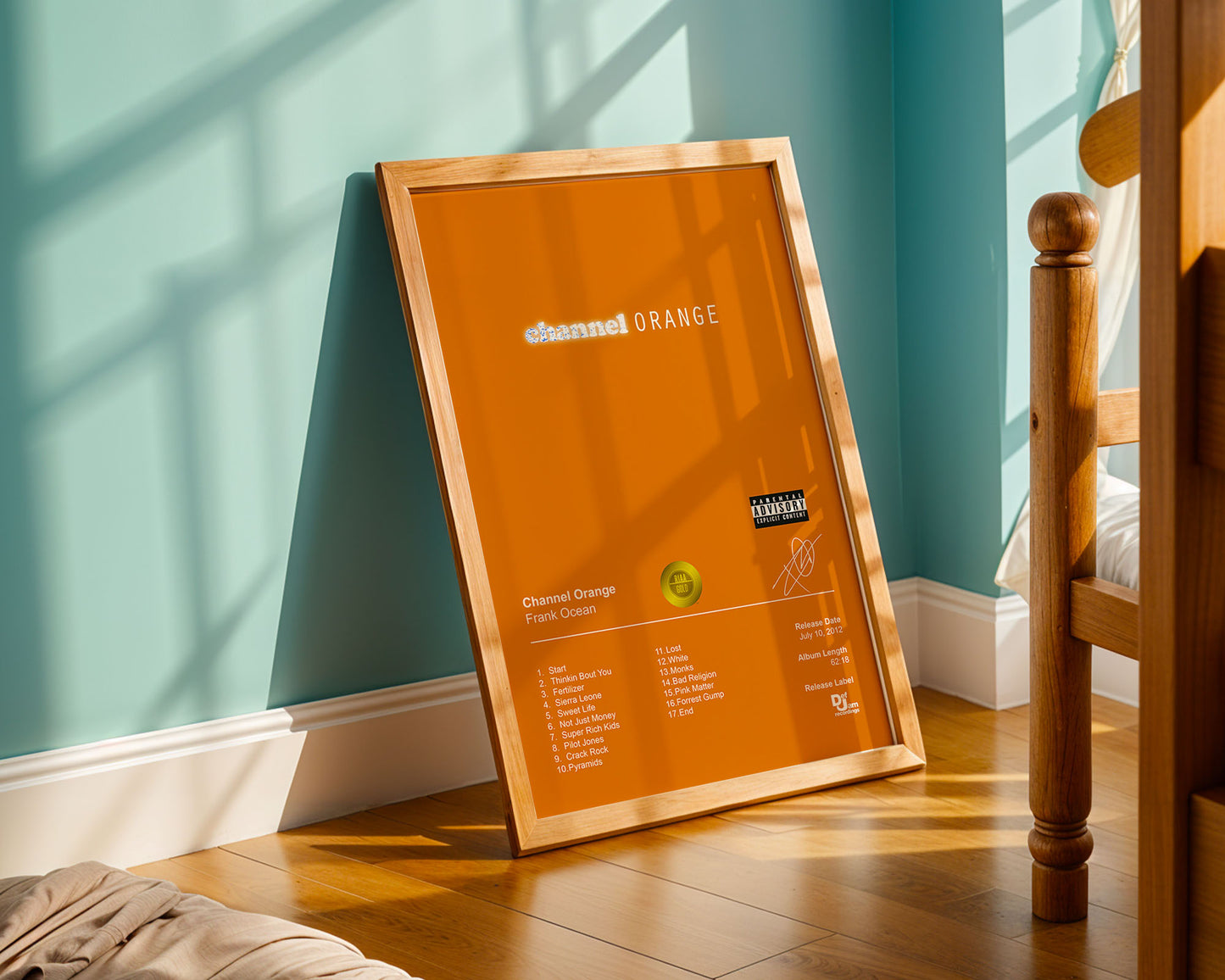 Frank Ocean Poster - Channel Orange Album Cover Poster Print - STUDIO EDITION