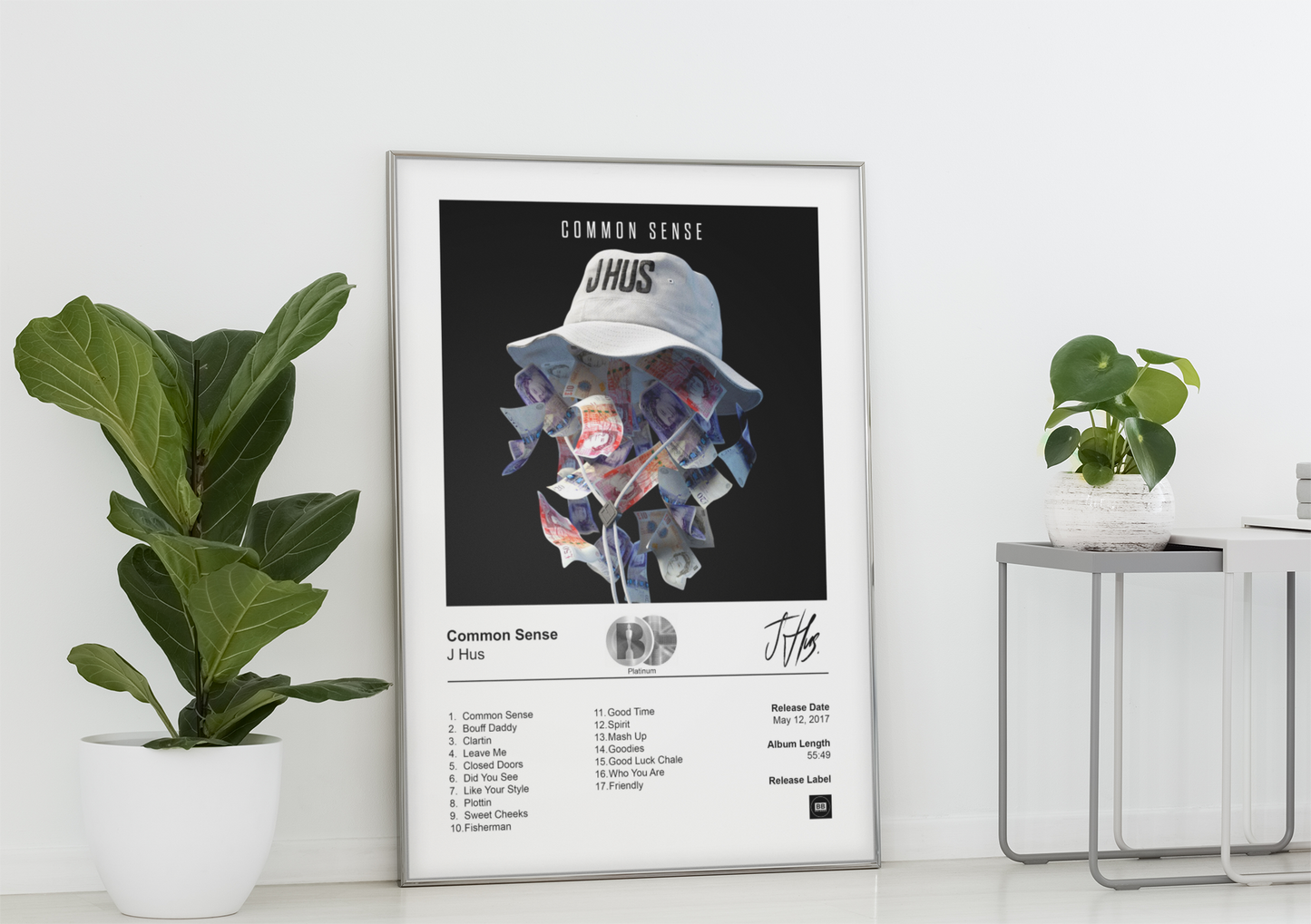 J Hus Poster - Common Sense Album Cover Poster Print