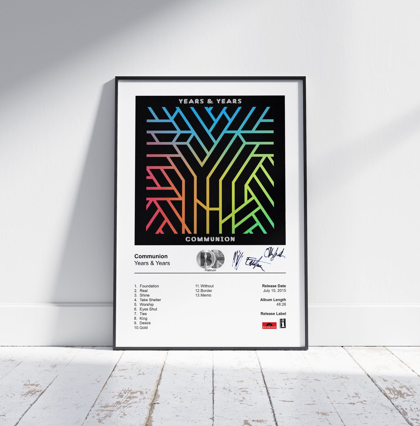 Years & Years Poster - Communion Album Cover Poster Print