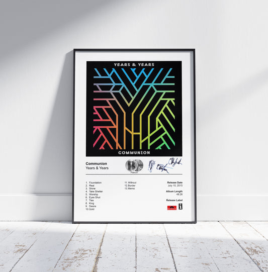 Years & Years Poster - Communion Album Cover Poster Print