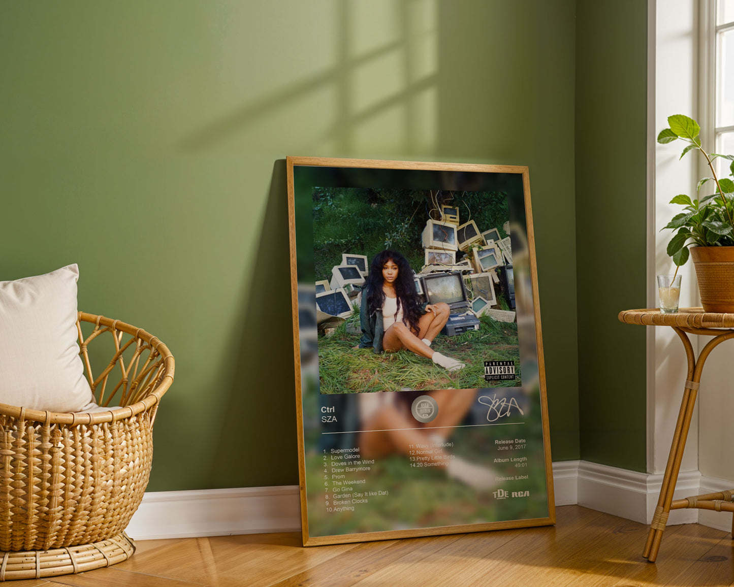SZA Poster - Ctrl Album Cover Poster Print - STUDIO EDITION