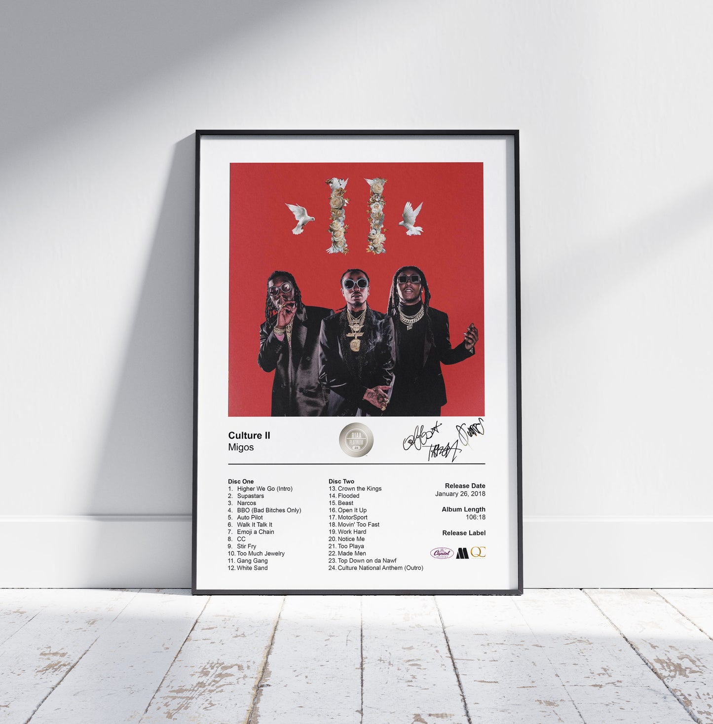 Migos Poster - Culture II Album Cover Poster Print