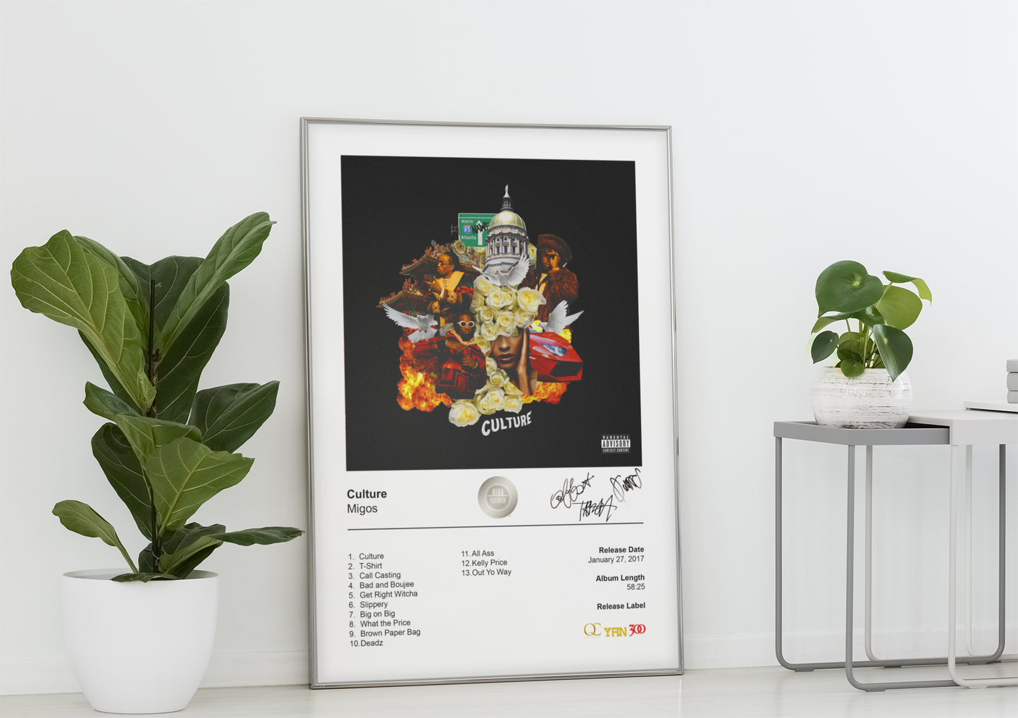 Migos Poster - Culture Album Cover Poster Print