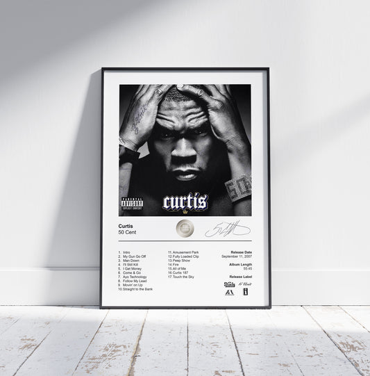 50 Cent Poster - Curtis Album Cover Poster Print