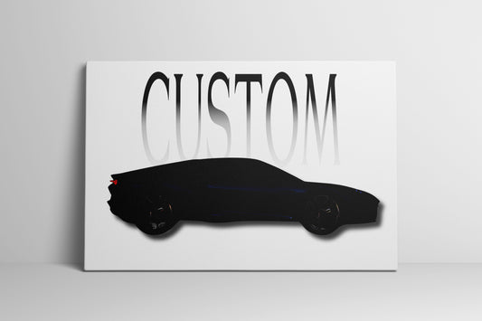 Choose Your Own Car Canvas - Any Car Canvas - Custom Wrapped Canvas