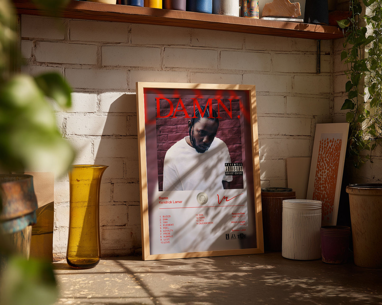 Kendrick Lamar Poster - Damn Album Cover Poster Print - STUDIO EDITION