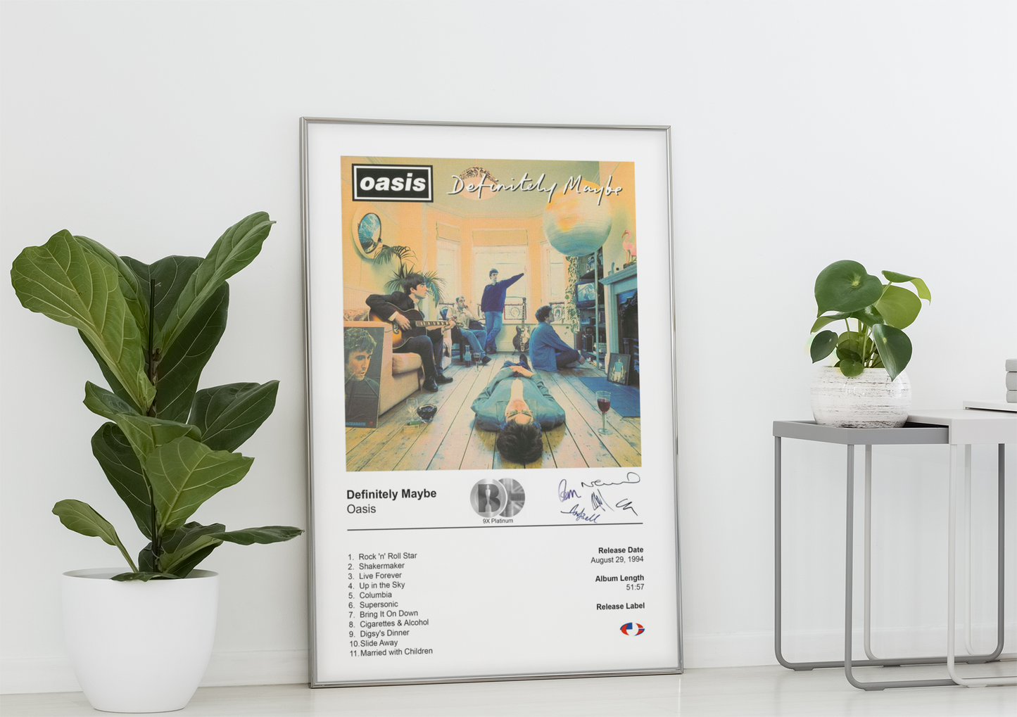 Oasis Poster - Definitely Maybe Album Cover Poster Print