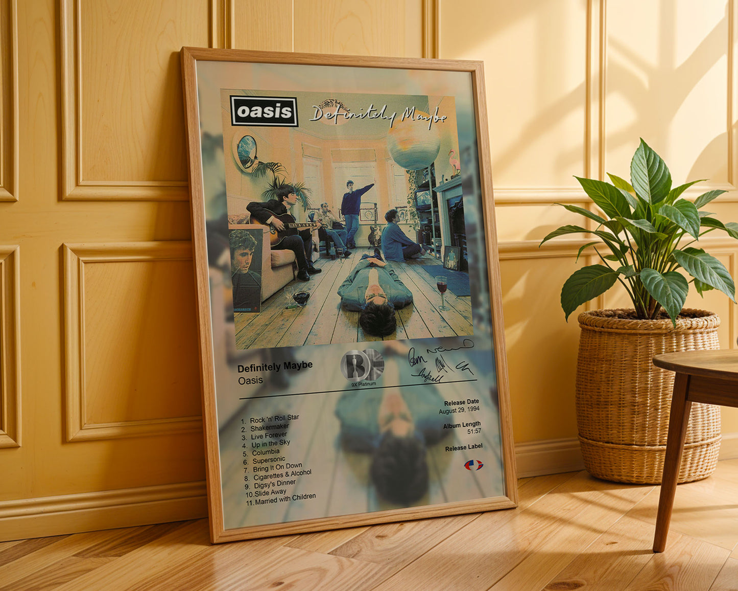 Oasis Poster - Definitely Maybe Album Cover Poster Print - STUDIO EDITION