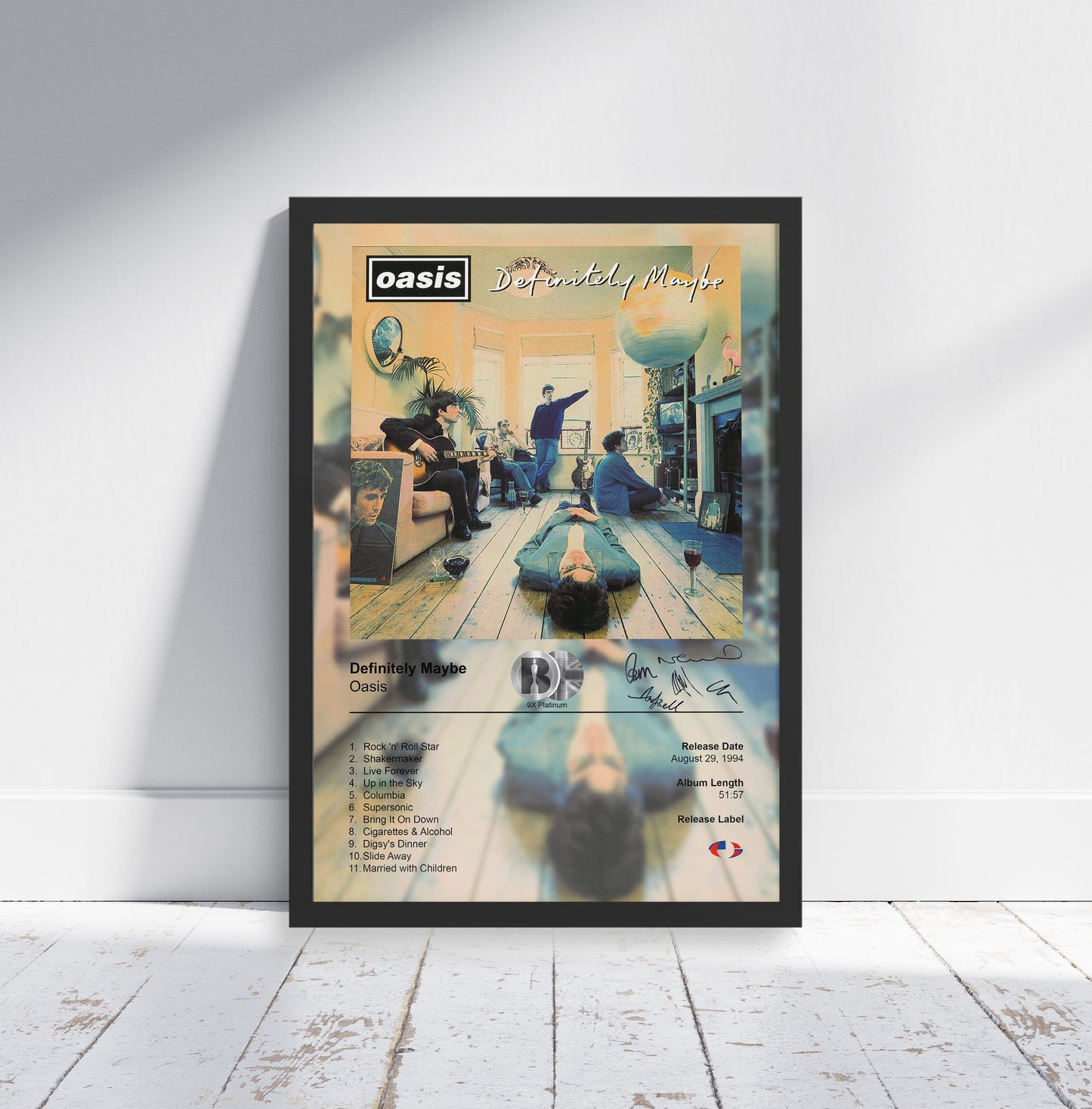 Oasis Poster - Definitely Maybe Album Cover Poster Print - STUDIO EDITION
