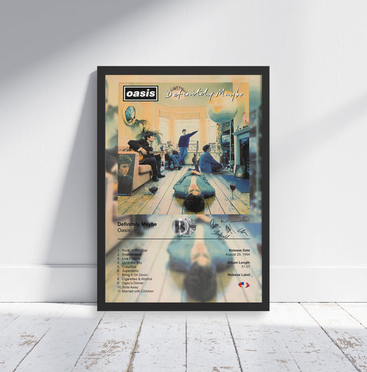 Oasis Poster - Definitely Maybe Album Cover Poster Print - STUDIO EDITION