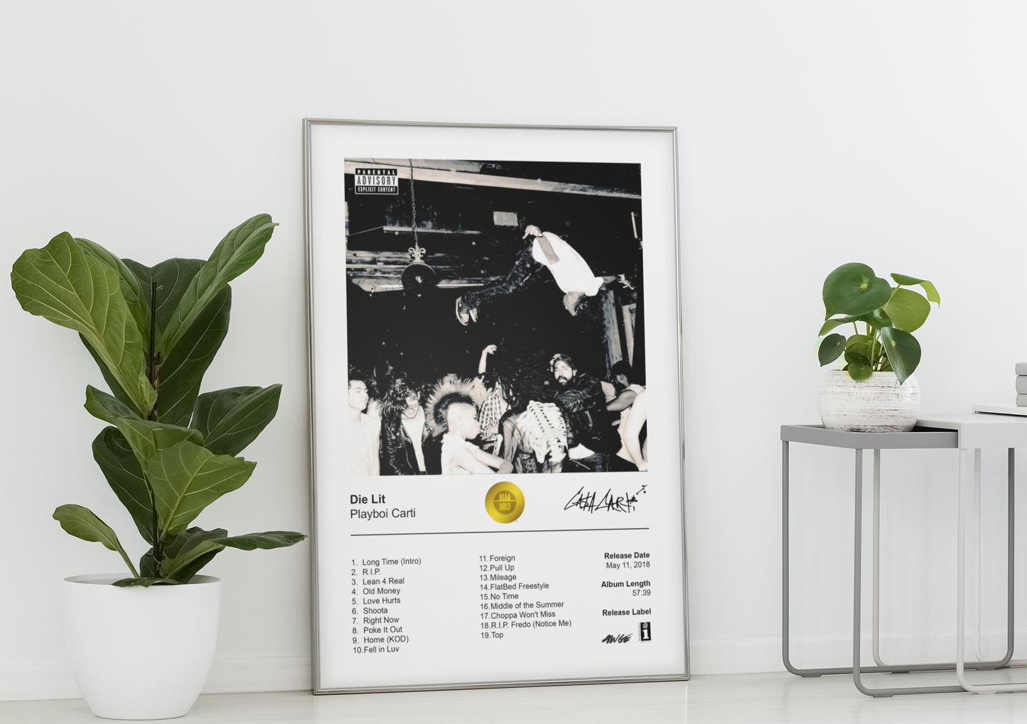 Playboi Carti Poster - Die Lit Album Cover Poster Print