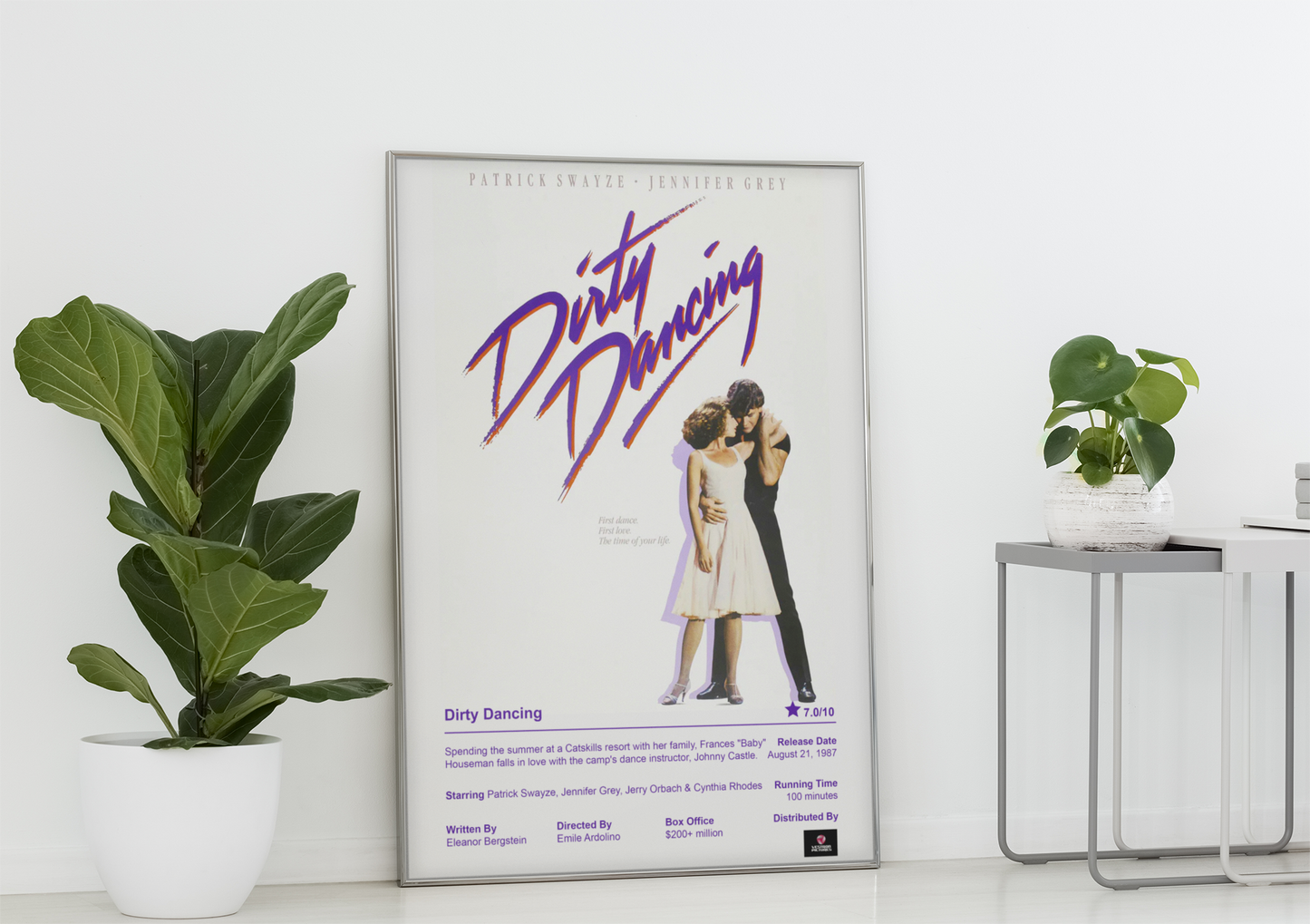 Dirty Dancing Movie Poster - Patrick Swayze Jennifer Grey 1987 Romantic Drama Dance Film Poster Print