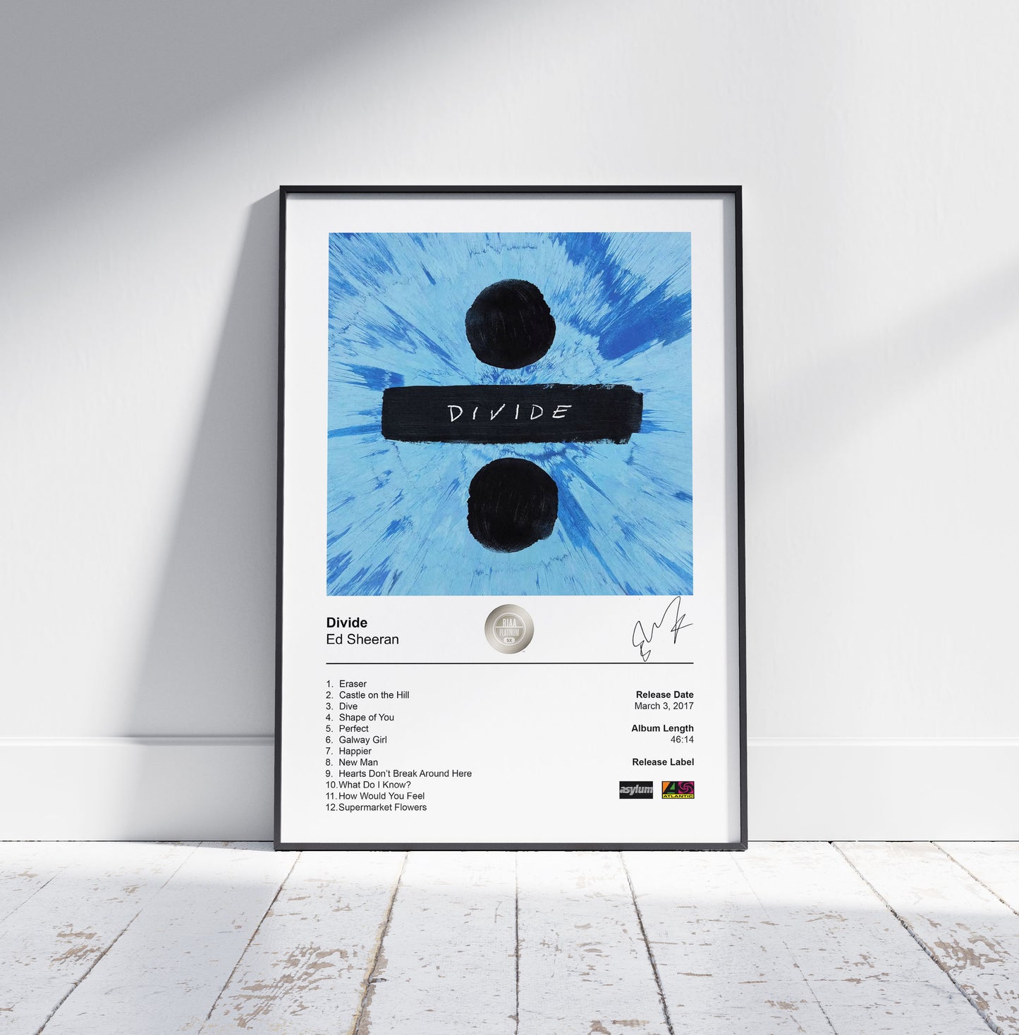 Ed Sheeran Poster - Divide Album Cover Poster Print