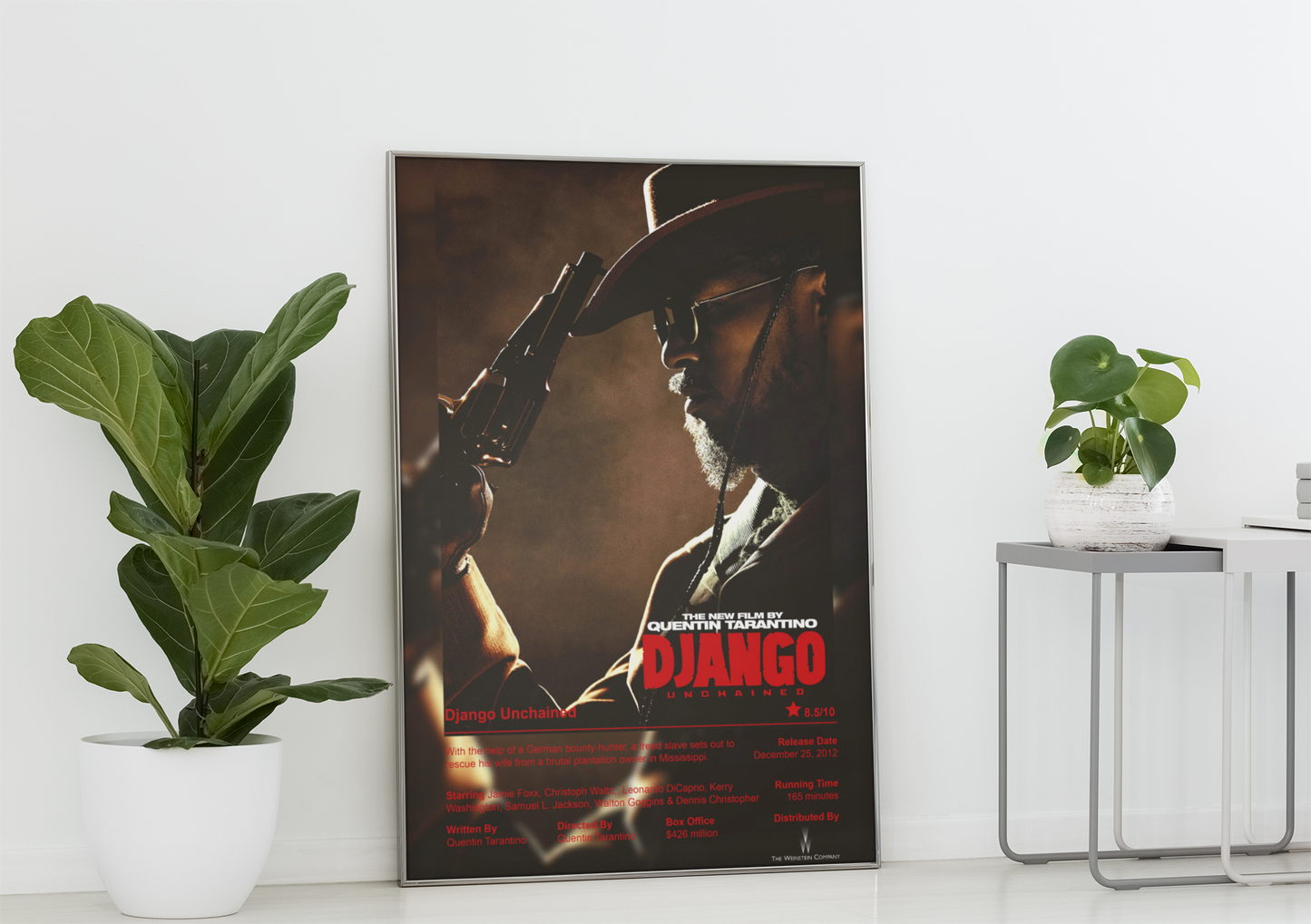 Django Unchained Movie Poster - Jamie Foxx 2012 Revisionist Western Film Poster Print