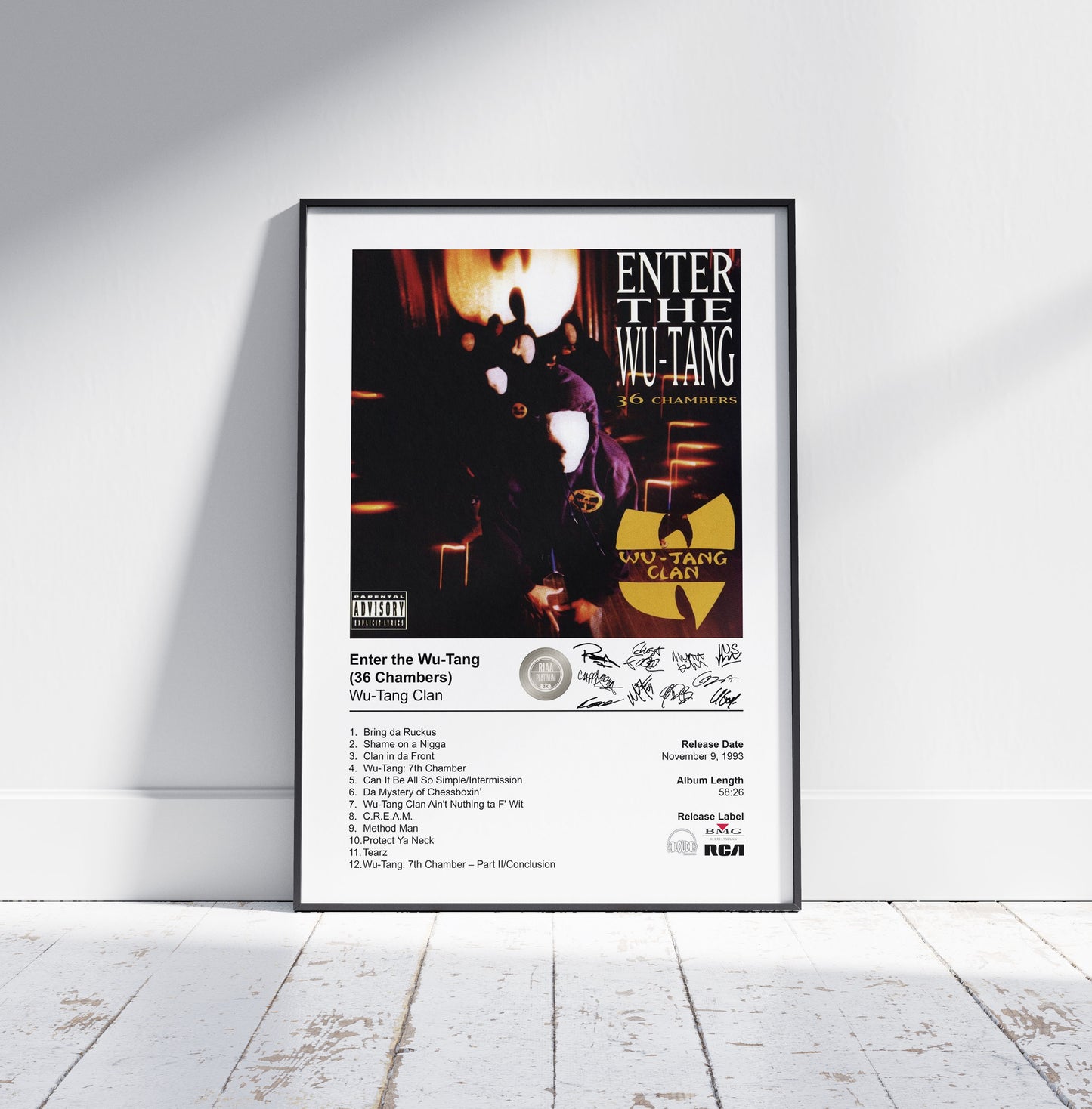 Wu-Tang Clan Poster - Enter the Wu-Tang (36 Chambers) Album Cover Poster Print