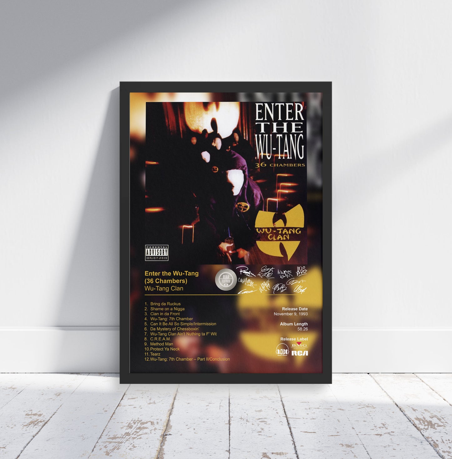 Wu-Tang Clan Poster - Enter the Wu-Tang (36 Chambers) Album Cover Poster Print - STUDIO EDITION