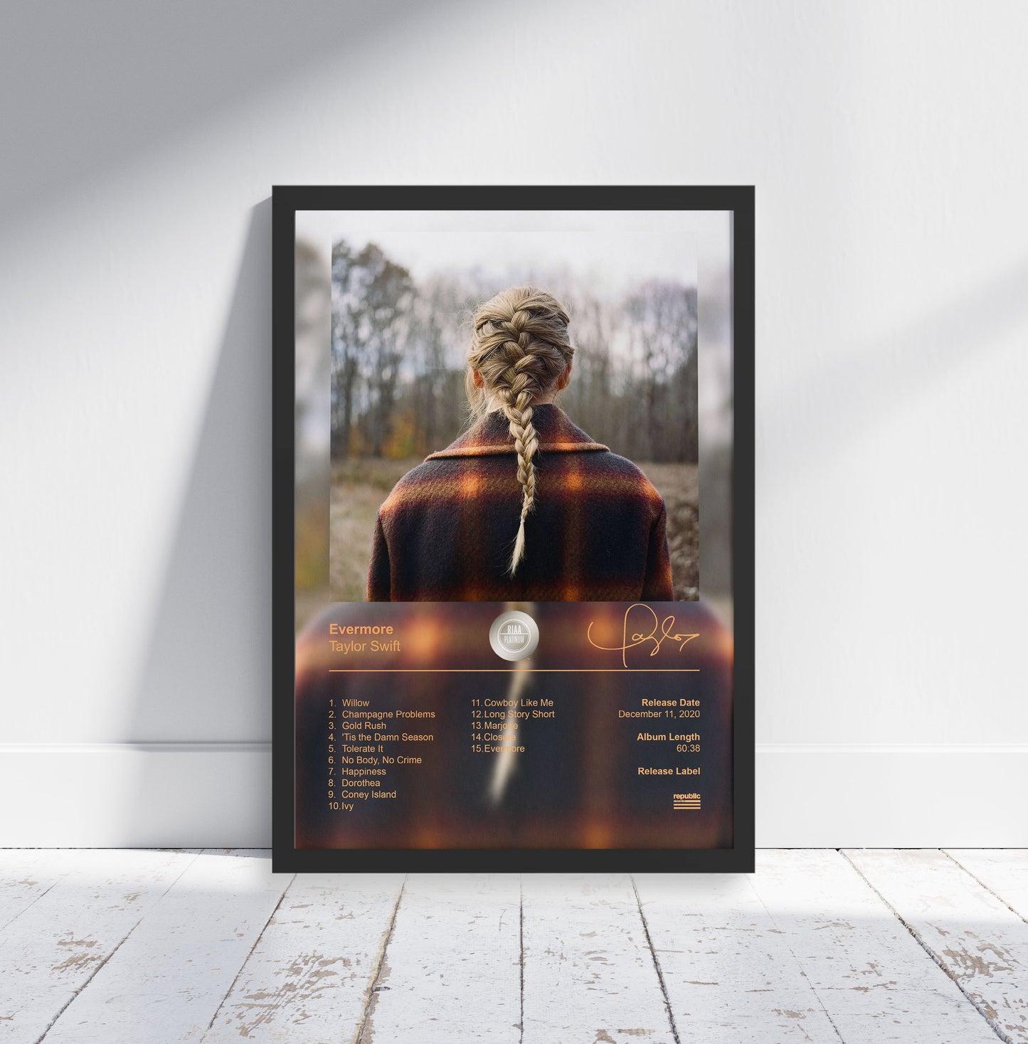 Taylor Swift Poster - Evermore Album Cover Poster Print - STUDIO EDITION