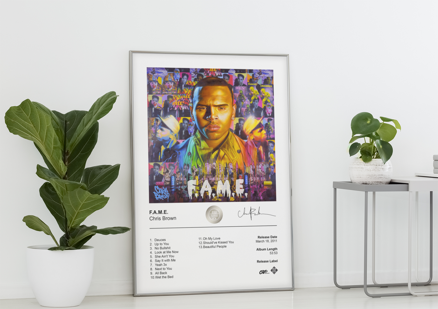 Chris Brown Poster - F.A.M.E. Album Cover Poster Print