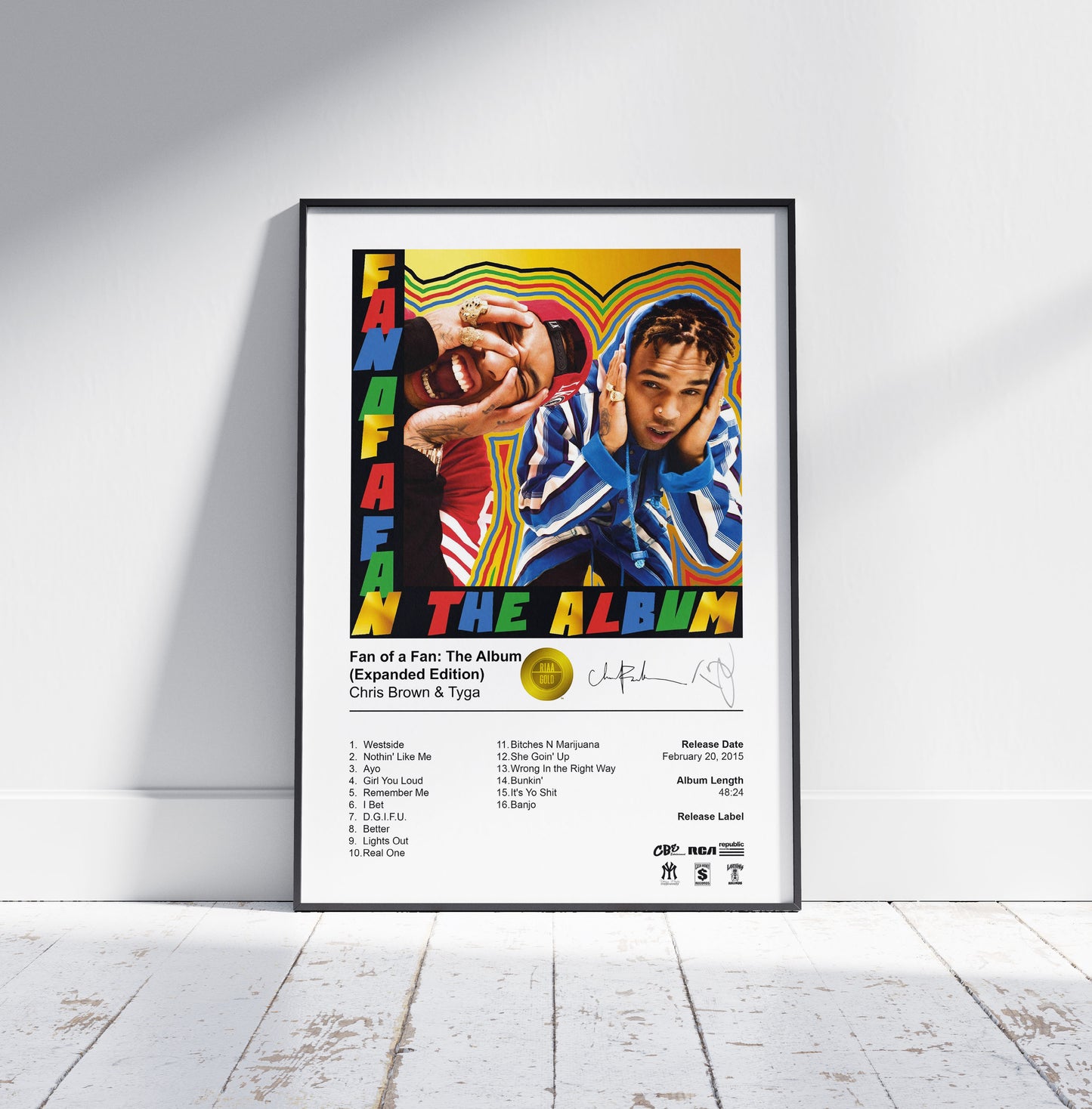 Chris Brown & Tyga Poster - Fan of a Fan: The Album (Expanded Edition) Album Cover Poster Print