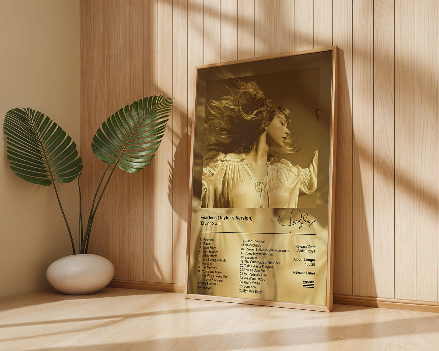 Taylor Swift Poster - Fearless (Taylor's Version) Album Cover Poster Print - STUDIO EDITION
