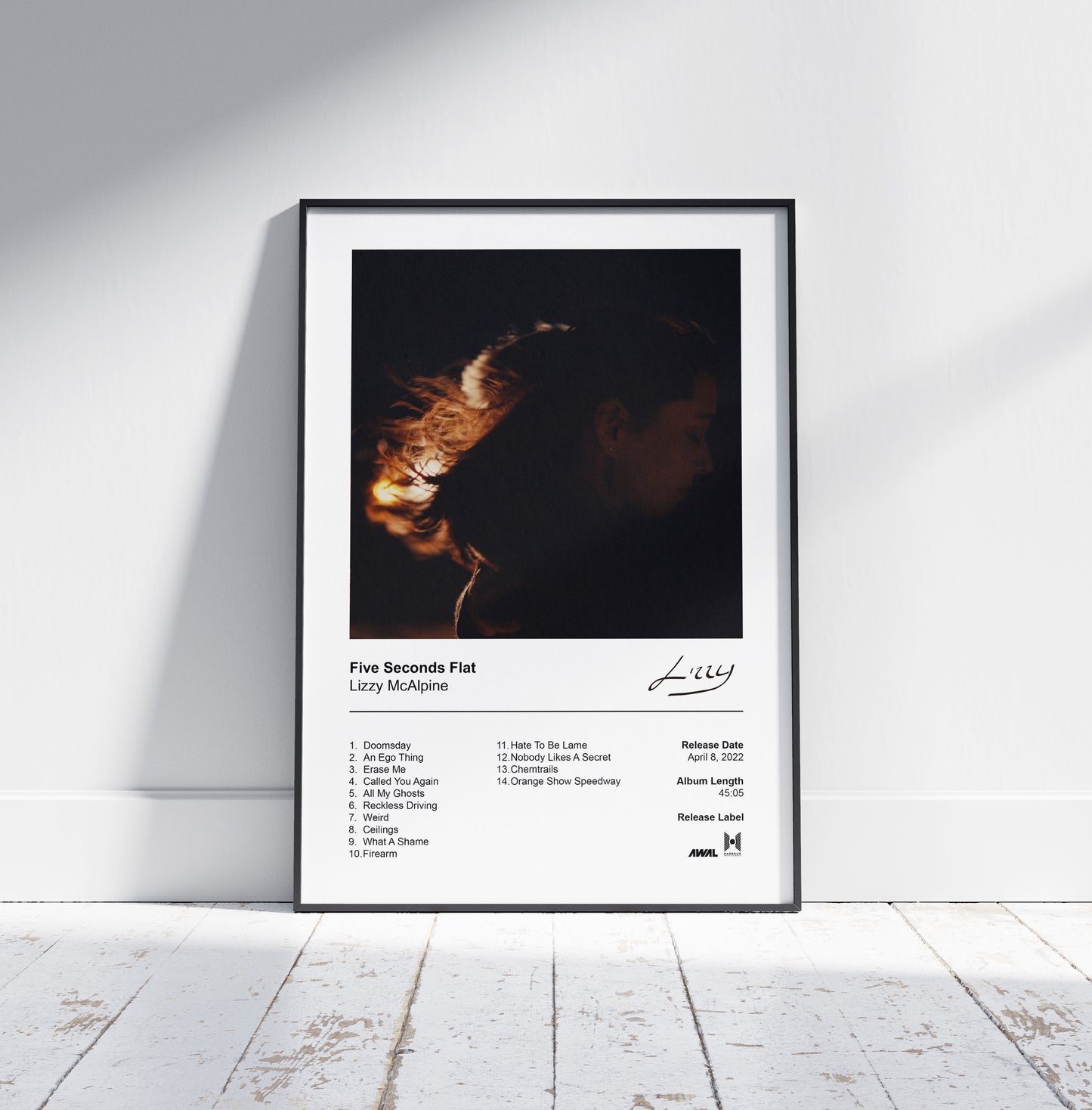 Lizzie McAlpine Poster - Five Seconds Flat Album Cover Poster Print