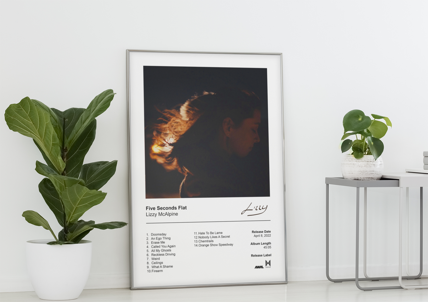 Lizzie McAlpine Poster - Five Seconds Flat Album Cover Poster Print