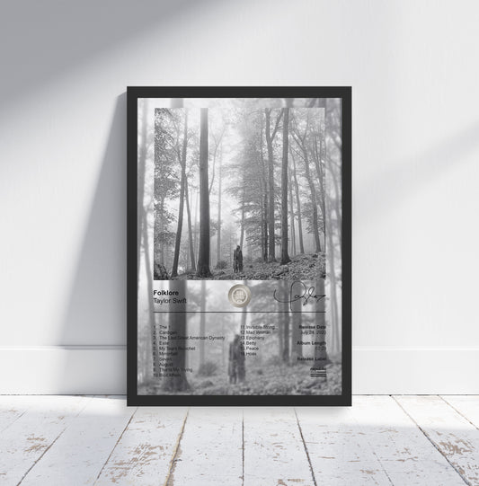 Taylor Swift Poster - Folklore Album Cover Poster Print - STUDIO EDITION