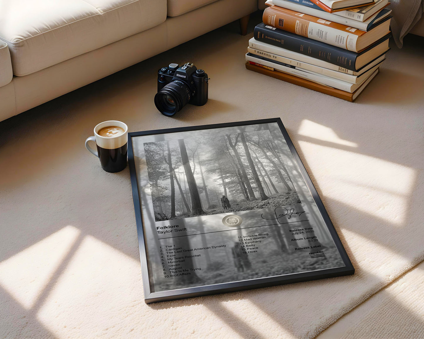 Taylor Swift Poster - Folklore Album Cover Poster Print - STUDIO EDITION