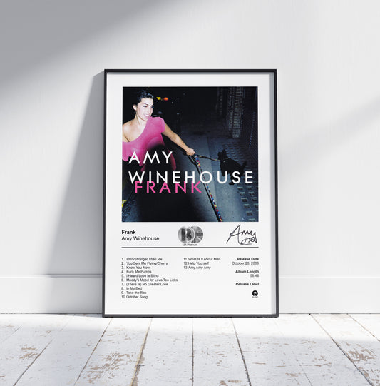 Amy Winehouse Poster - Frank Album Cover Poster Print