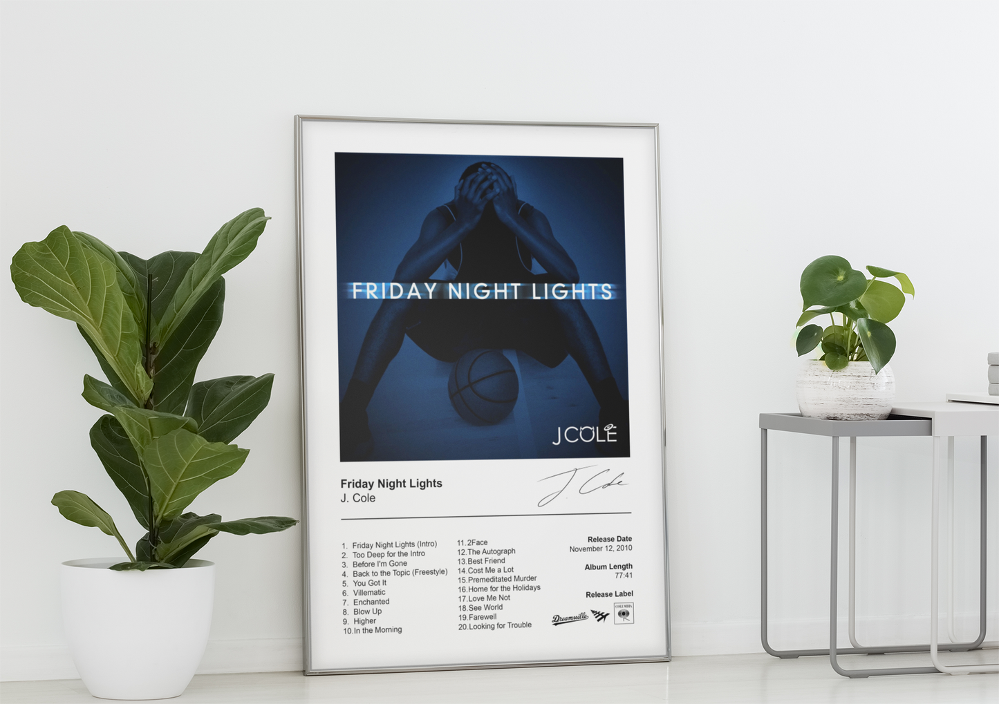 J. Cole Poster - Friday Night Lights Album Cover Poster Print