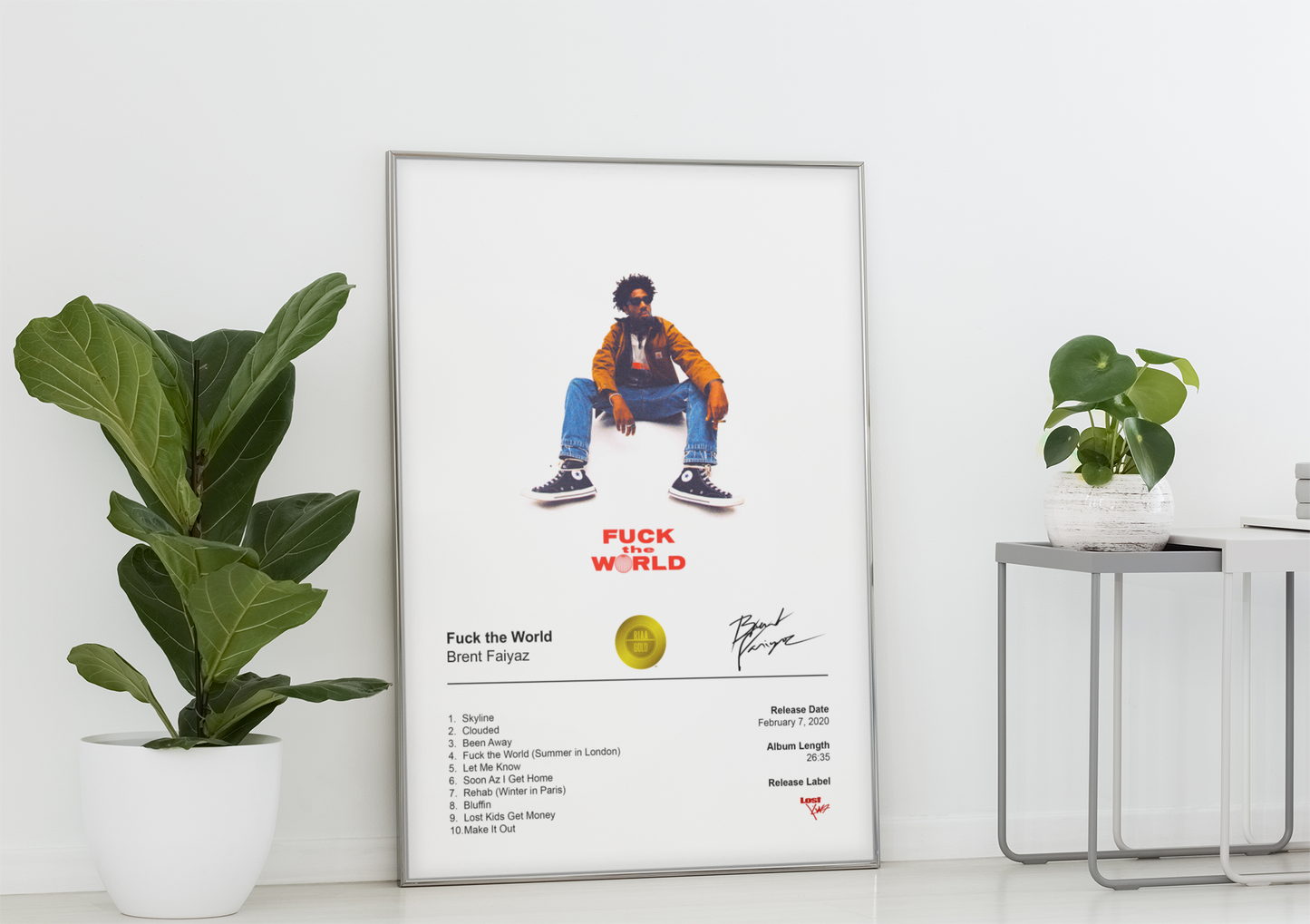 Brent Faiyaz Poster - Fuck the World Album Cover Poster Print