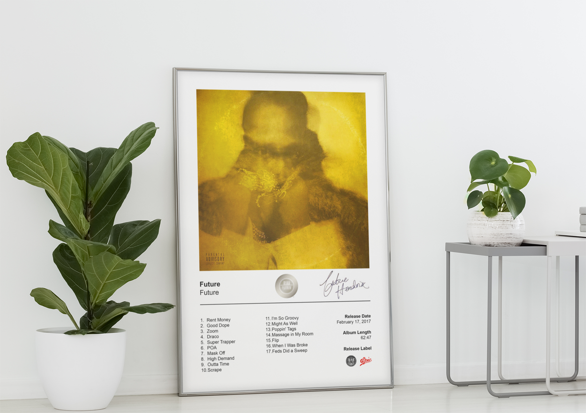 Future Frame Rapper Poster Future Poster - Future Album Cover Poster Print Hip Hop Wall Decor ...