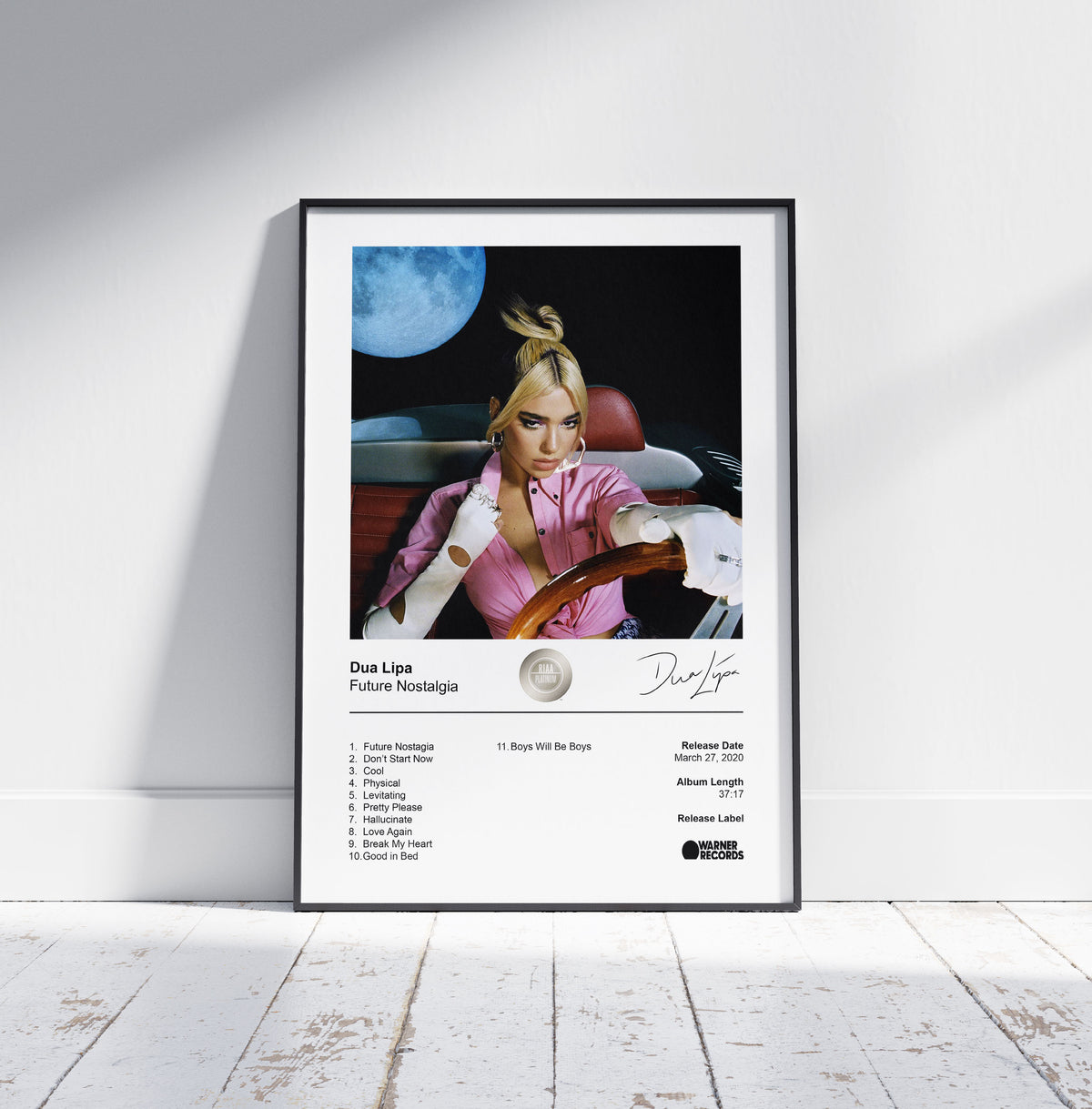 Poster Sur Toile Dua Lipa Album Musique - Décoration Murale Sans Cadre 30x45 Cm