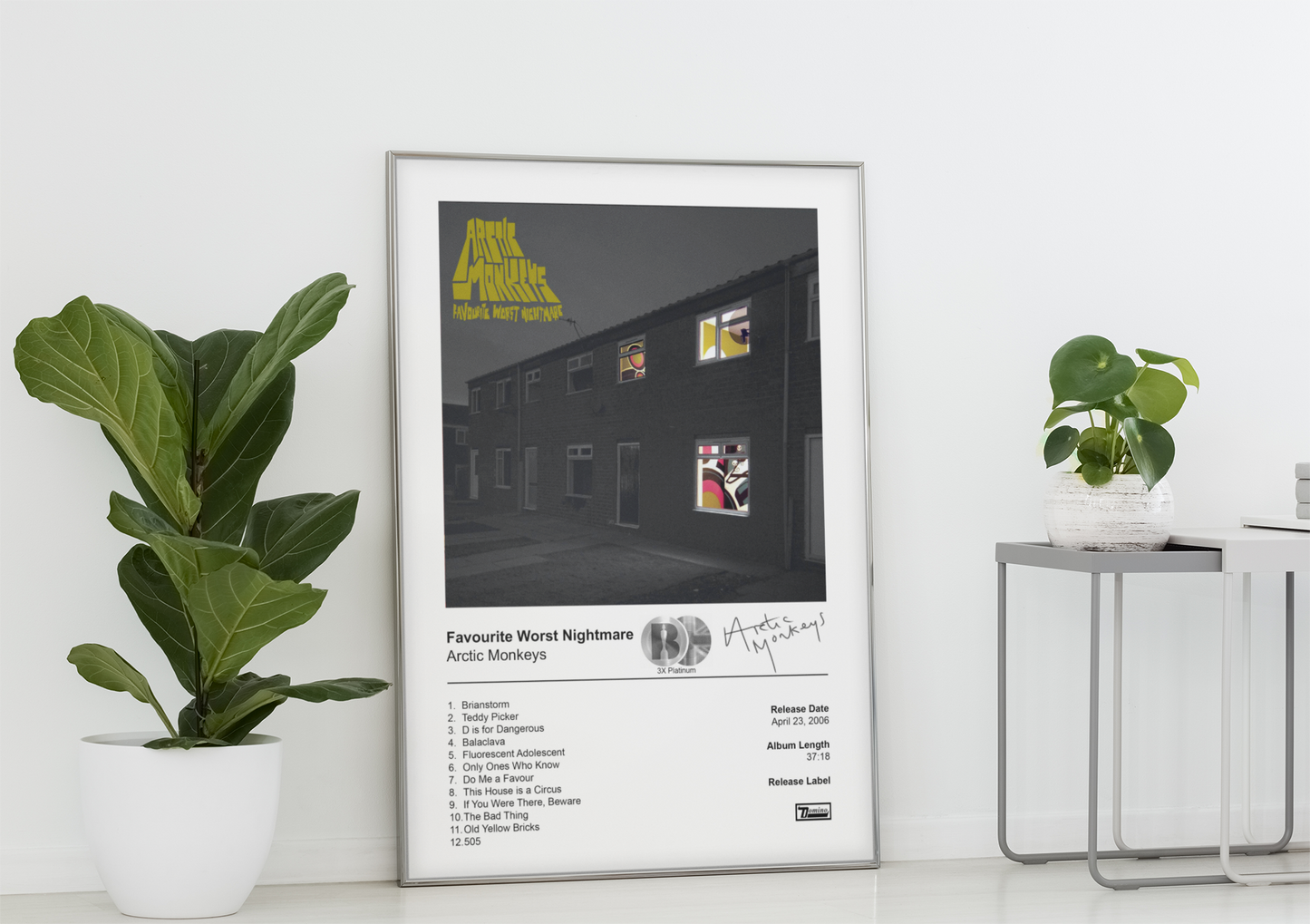 Arctic Monkeys Poster - Favourite Worst Nightmare Album Cover Poster Print