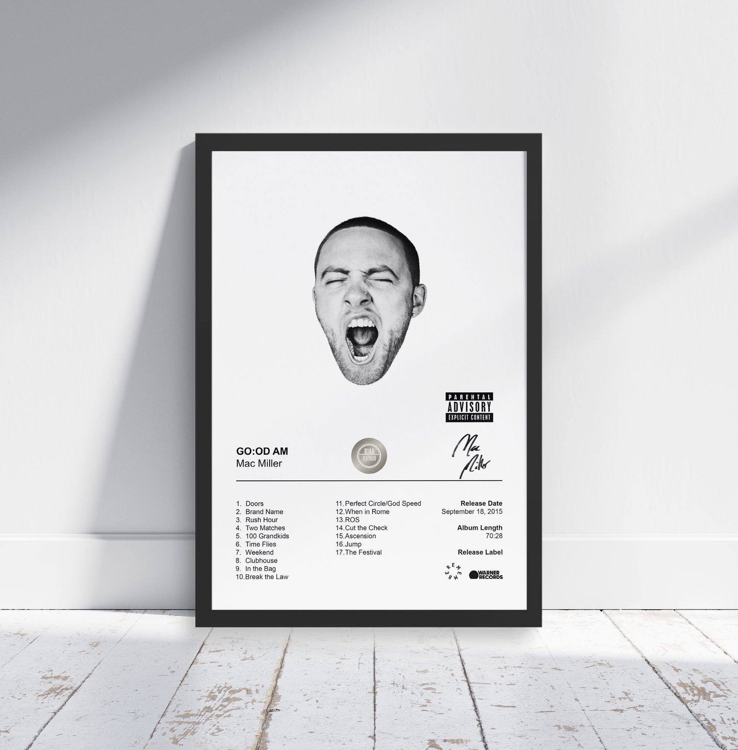 Mac Miller Poster - GO:OD AM Album Cover Poster Print