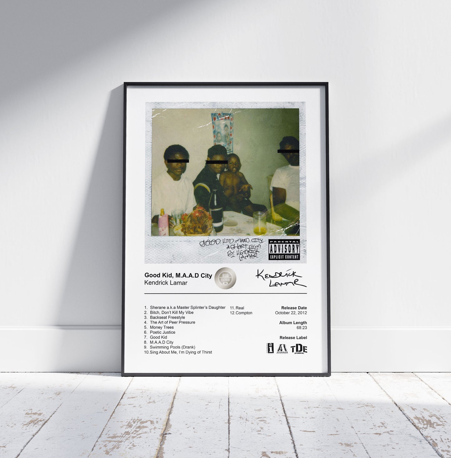 Kendrick Lamar Poster - good kid, m.A.A.d city Album Cover Poster Print