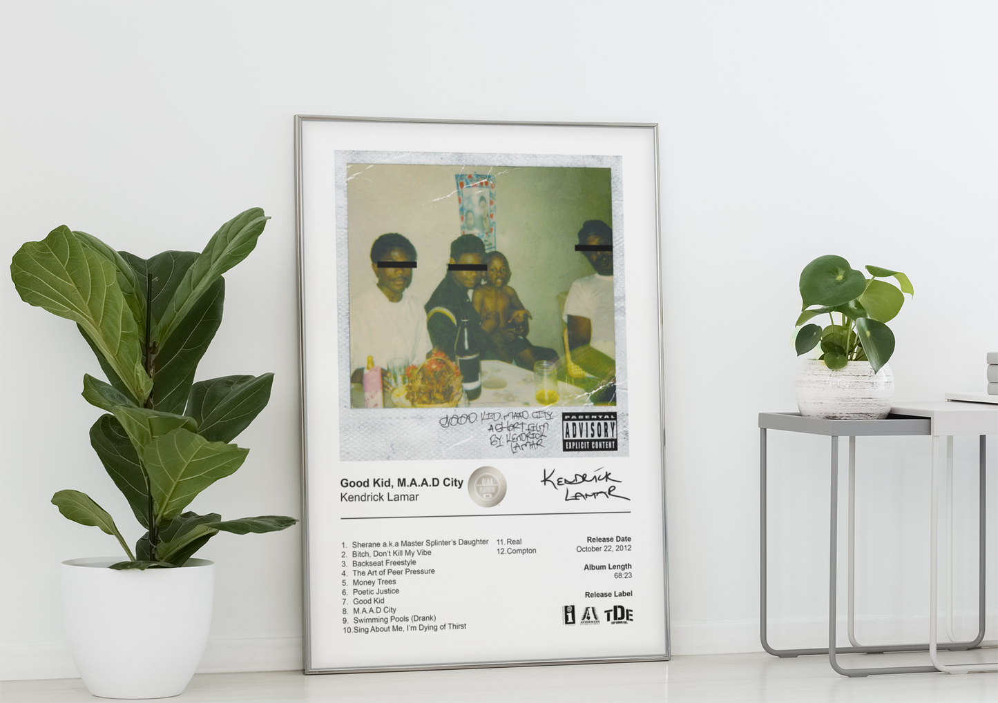 Kendrick Lamar Poster - good kid, m.A.A.d city Album Cover Poster Print