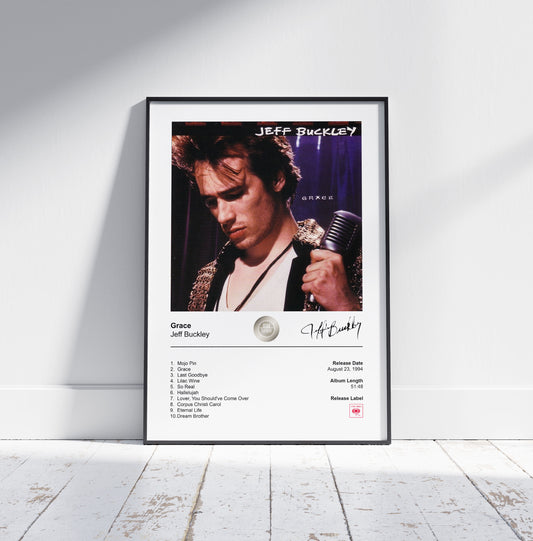 Jeff Buckley Poster - Grace Album Cover Poster Print