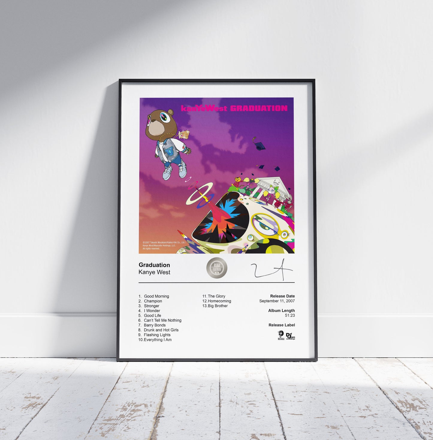 Kanye West Poster - Graduation Album Cover Poster Print