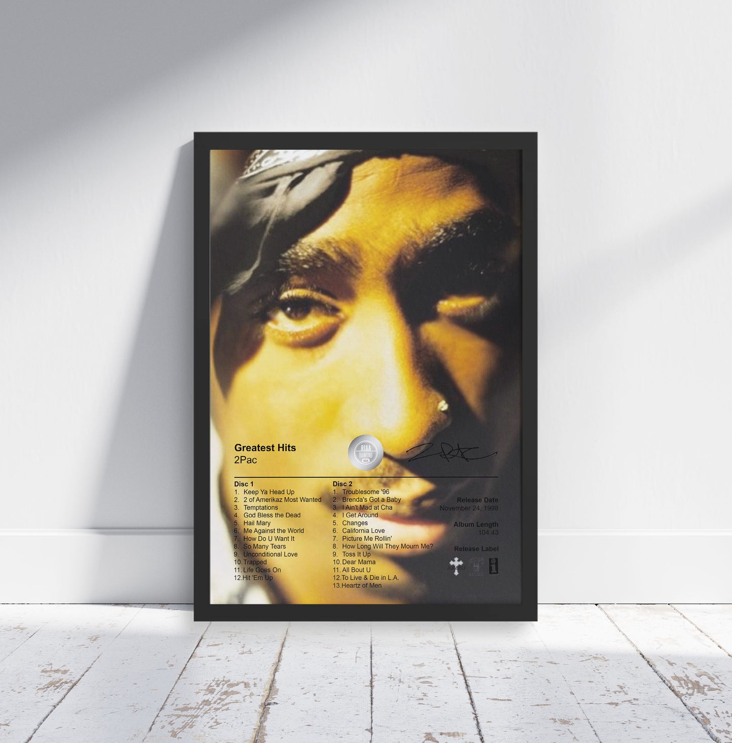 2Pac Poster - Greatest Hits Album Cover Poster Print - STUDIO EDITION