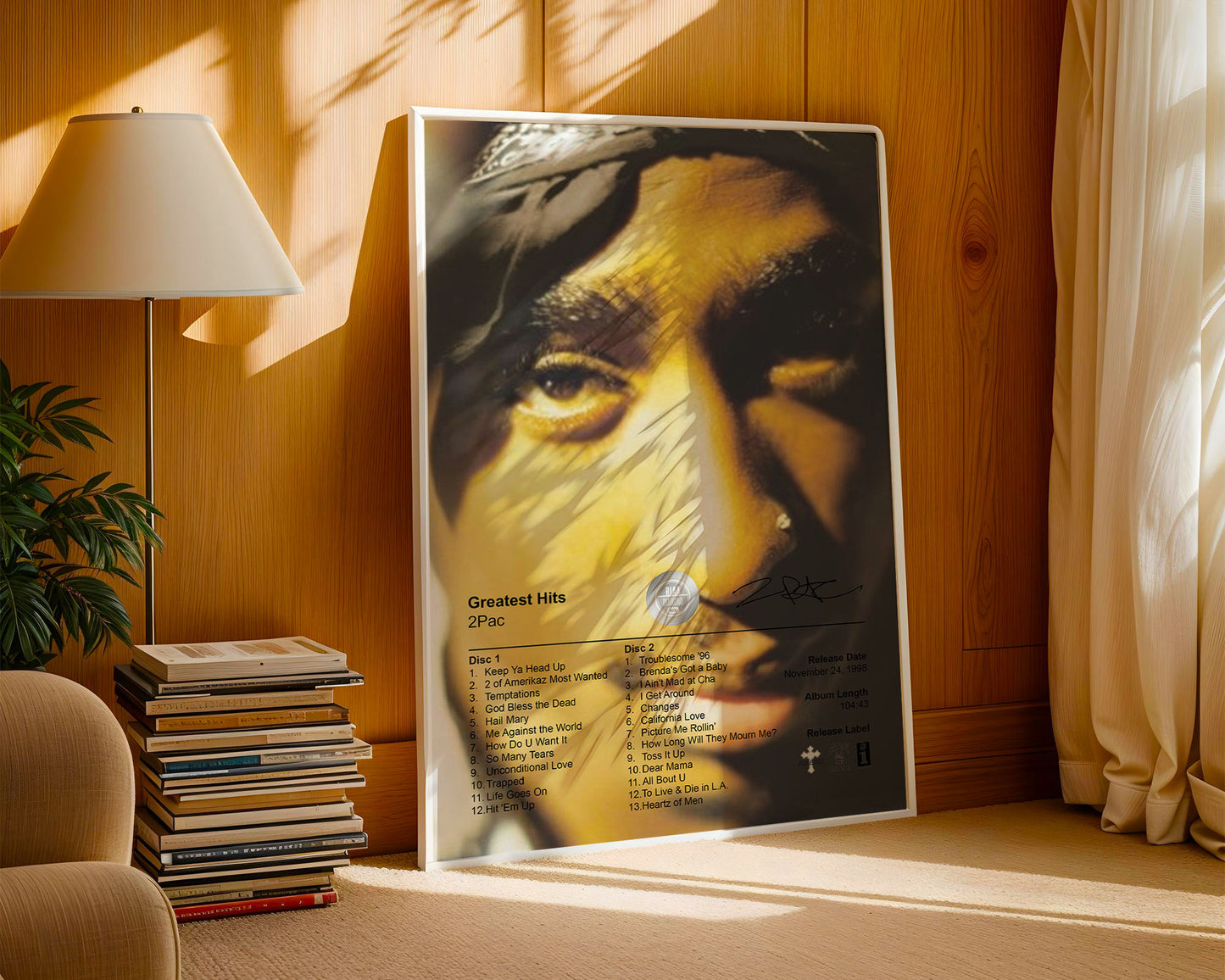 2Pac Poster - Greatest Hits Album Cover Poster Print - STUDIO EDITION
