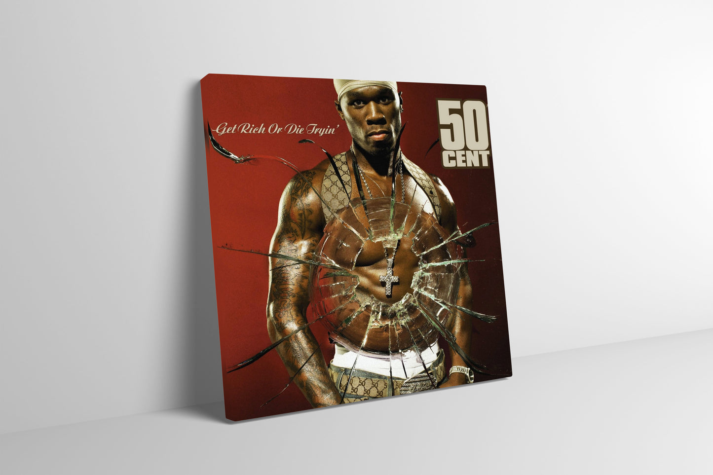 50 Cent Canvas - Get Rich or Die Trying' Album Cover Wrapped Canvas