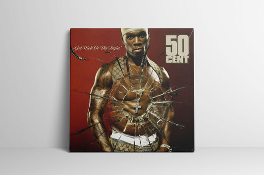 50 Cent Canvas - Get Rich or Die Trying' Album Cover Wrapped Canvas