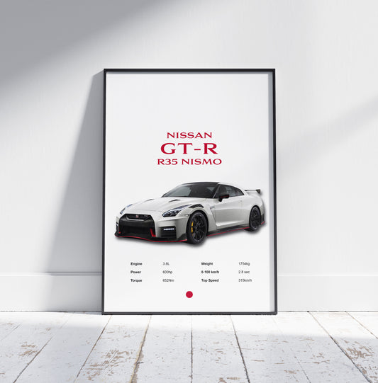 Nissan GT-R R35 Nismo Poster Print