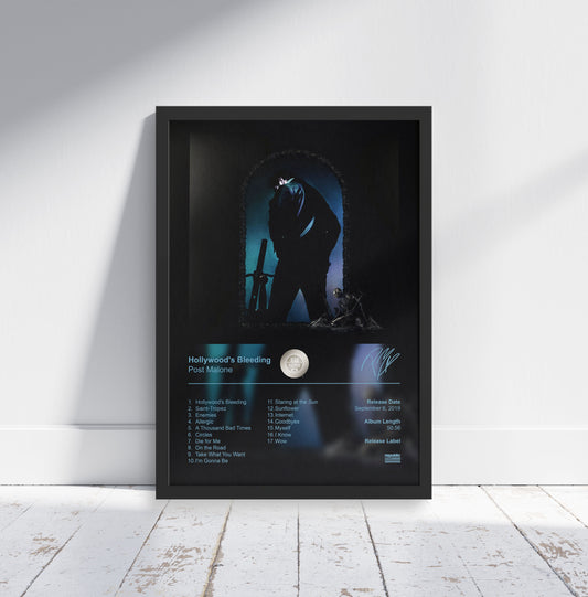 Post Malone Poster - Hollywood's Bleeding Album Cover Poster Print - STUDIO EDITION