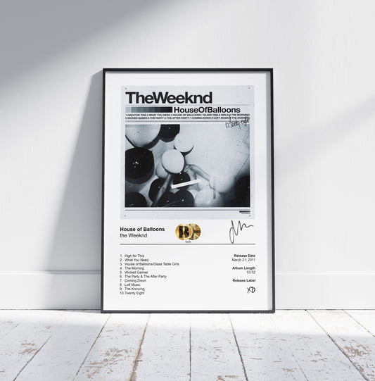 the Weeknd Poster - House of Balloons Album Cover Poster Print