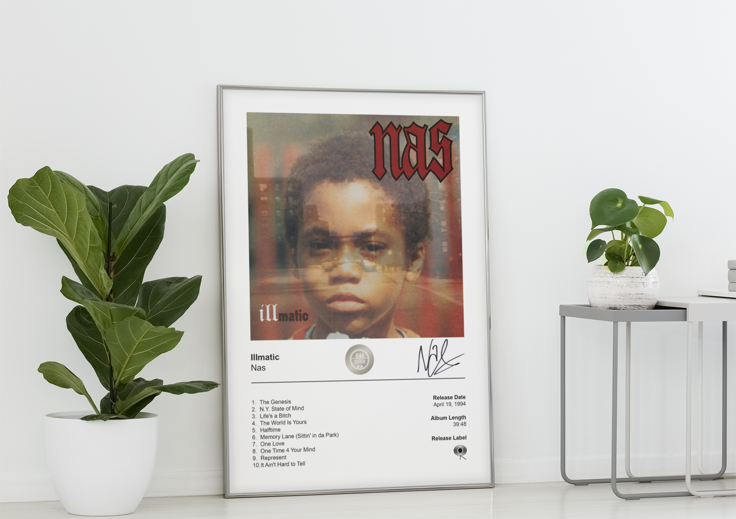 Nas Poster - Illmatic Album Cover Poster Print