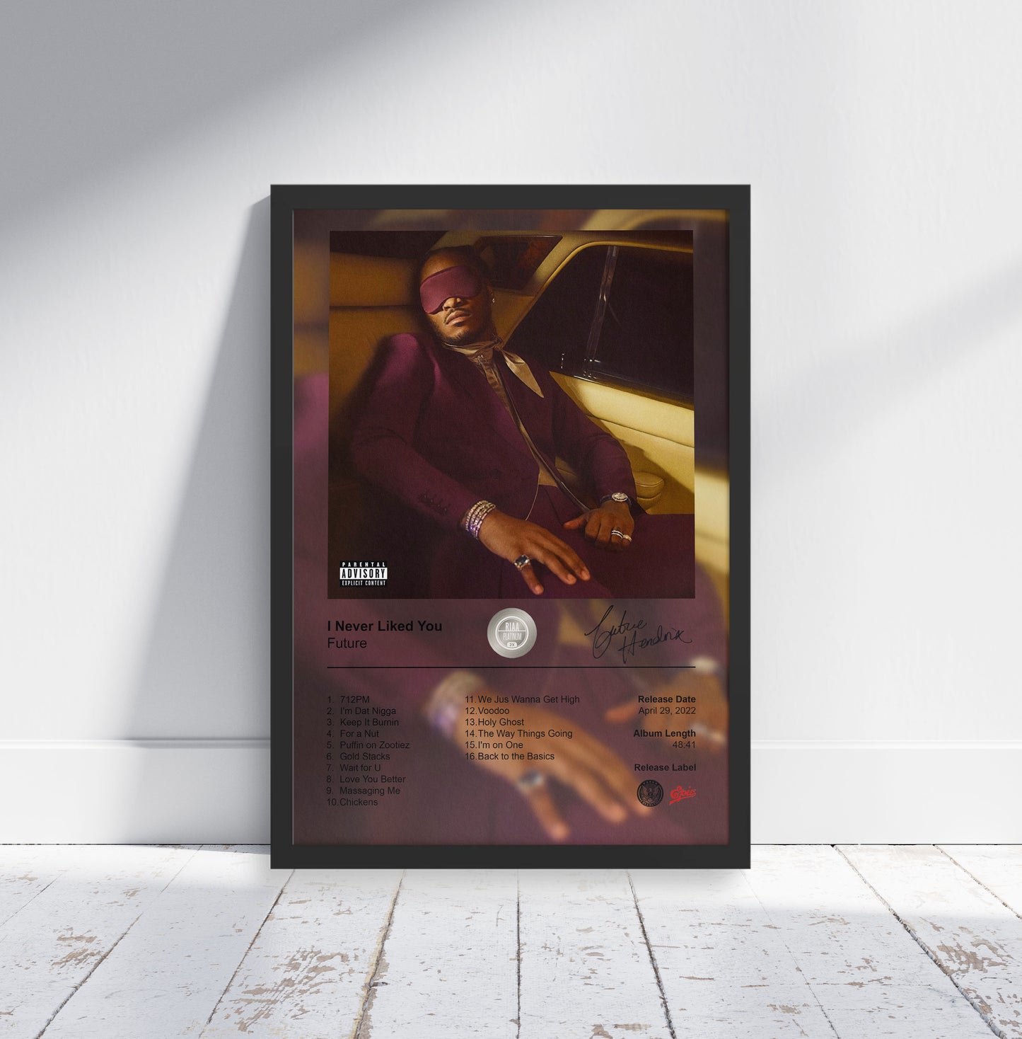 Future Poster - I Never Liked You Album Cover Poster Print - STUDIO EDITION