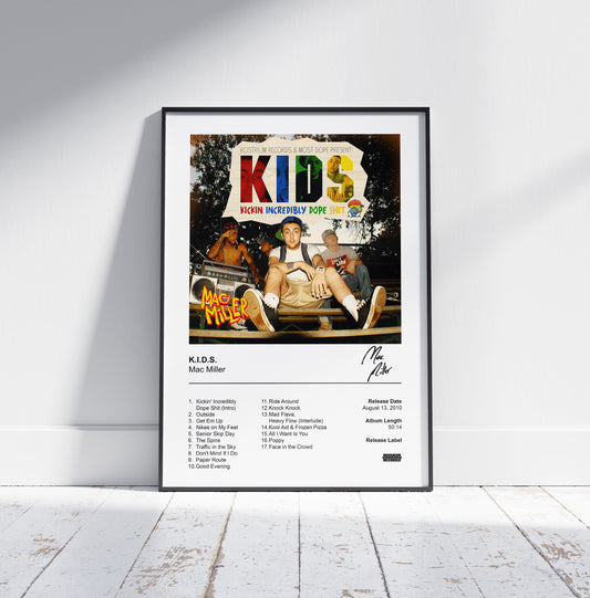 Mac Miller Poster - K.I.D.S. Album Cover Poster Print